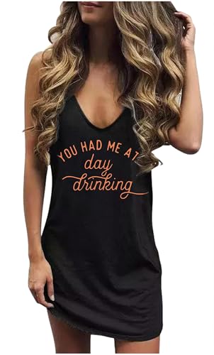 Image of CHUNTIANRAN Mini Dress for Women Swimsuit Coverup Beach Hawaiian Tank Dress | Country Concert Outifts for Women Summer Dress Vacation Outfits