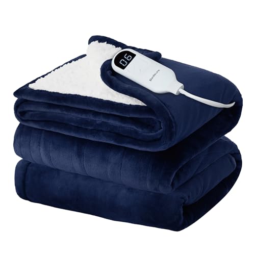 Image of Bedsure Electric Blanket Full Size - Soft Flannel Heated Blanket, Fast Heating with 10 Time Settings & 6 Heat Settings, Warm Gift for Grandma (72x84 inches, Pageant Blue)