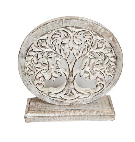 Escultura decorativa tallada en madera para mesa miniatura 7