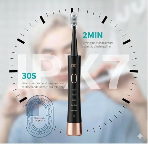 Image of Sonic Electric Toothbrush for Adults - Ultra-Power 48,000 Vibrations - 5 Precision Modes, 45-Day Battery Life & USB-C Fast Charging - Includes 3 Brush Heads & Travel Cap (color-Obsidian Onyx Black)