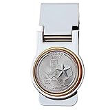US 2004 Texas State Quarter Coin Hinged Money Clip NEW