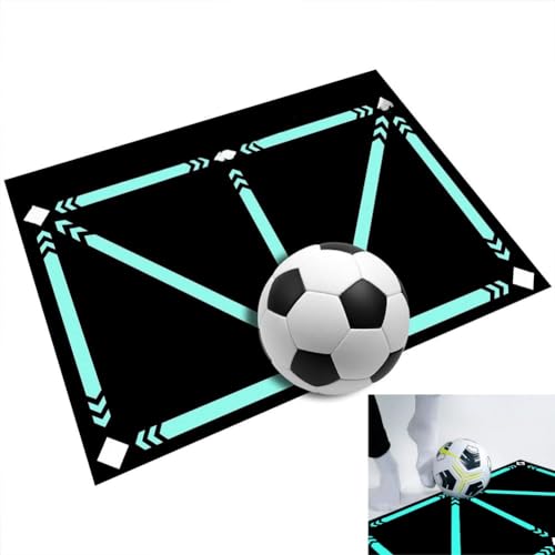 KOYPEM Fußball-Trainingsmatte, Dribble, leise, Sport-Hilfs-Requisiten, Fußball-Fußmatte,...