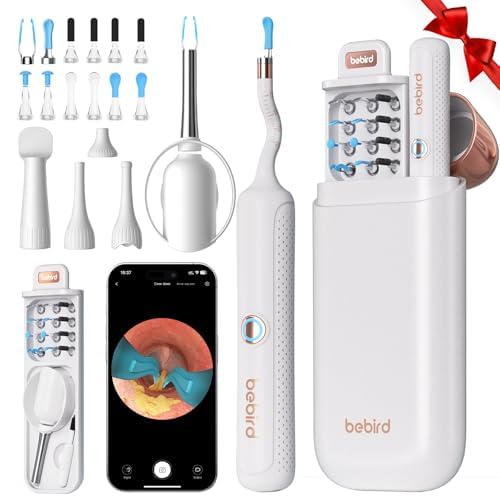 Bebird Earsight Plus R37R Ear Cleaning Camera Wax Removal Tool kit, FSA HSA Eligible Flexible Ear Scope Otoscope Camera Light, Visual Ear Picker Wireless Earwax Remover Tweezers for Adults & Kids