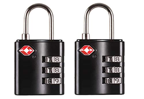 Inditradition Steel Tsa Accepted 3-Digit Combination Luggage Polished Lock For Suitcase&Baggage(Black)-Pack Of 2 Inditradition Steel Tsa Accepted 3-Digit Combination Luggage Polished Lock For Suitcase&Baggage(Black)-Pack Of 2