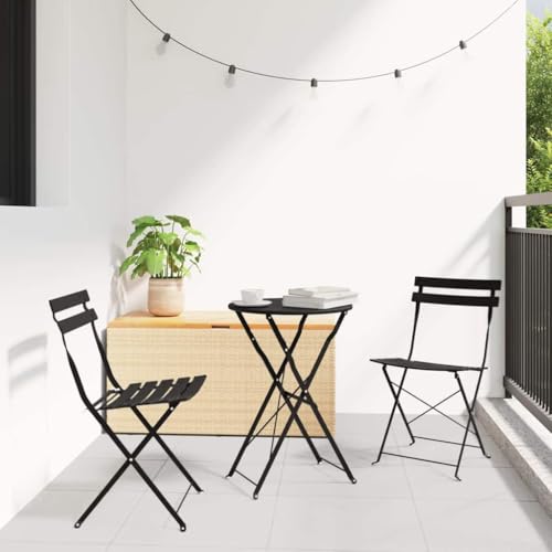 Genérico Silla de jardín Plegable 2 pcs Antracita 42 x 46 x 82cm Metal,Mobiliario,Muebles de jardín,Asientos de Exterior,Sillas de jardín,42002960