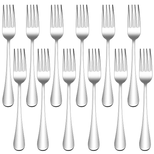 12 Edelstahl Gabeln Set - Rostfreie Menügabeln Für Täglichen Gebrauch | Küchenbesteck