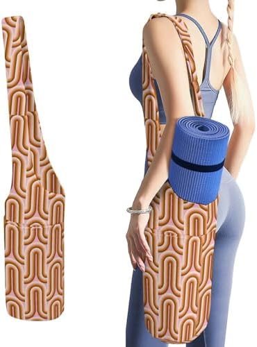 Niapessel Yoga Mat Bag, Yoga Mat Bags for Women, Aesthetic Boho Print Yoga Mat Holder Bag Carrier Large with Pockets Yoga Accessories Yoga Gifts for Women And Yoga Lover