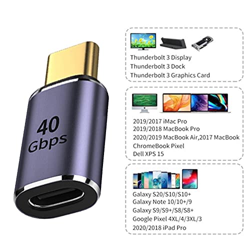 Conector USB4 Tipo C Macho a Hembra 40Gbps 100W miniatura 2