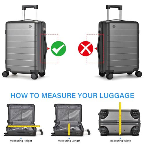 Oscaurt Luggage Cover Clear Travel Suitcase Protector - No Disassembly, Transparent PVC Luggage Protector with Zipper for 28 inch Suitcases4