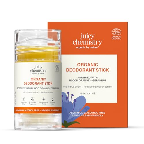 Juicy Chemistry Organic Deodorant Stick, 40g | Underarm Roll On D...