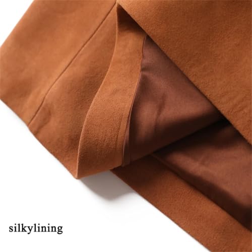 Women Suede Leather Dress Round Neck Genuine Leather Straight Versatile Tank Top Mini Skirts Suede Yellow Brown XL steampunk buy now online Women Suede Leather Dress Round Neck Genuine Leather Straight Versatile Tank Top Mini Skirts Suede Yellow Brown XL steampunk buy now online