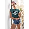 Mahrokh Women Funny Short Sleeve Graphic Tees It's Fine I'm Fine Everything's Fine T Shirt Summer Tops Dark Green