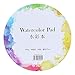 Produktbild 20 Blatt tragbares Aquarellpapier Säurefreies kaltgepresstes Papier aus reiner Baumwolle zum Zeichnen von Aquarell- und Nassmedien[Rund 25cm]Aquarellpapier