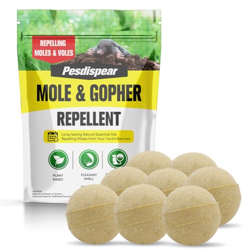 Pesdispear Mole Repellent，Mole Repellent Outdoor, All Natural Vole Control Mole Trap Better Than...