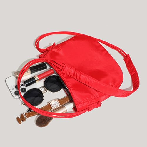 Bow Purse Cute Shoulder Bag Underarm Bag with Adjustable Double Bowknots Stylish Handbag Trendy Gift for Women3