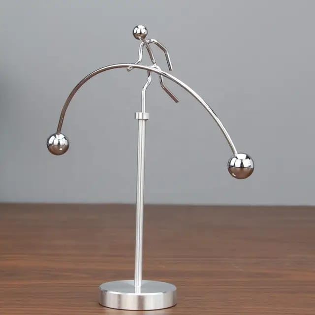 FRYIO Adult Stainless Steel Balancing Toy | Engular Momentum Silver Pole Balancing Man | Stress Relief Motion Toy (Pole Balancing) (B0D4TY229N) Amazon Price History, Amazon Price Tracker