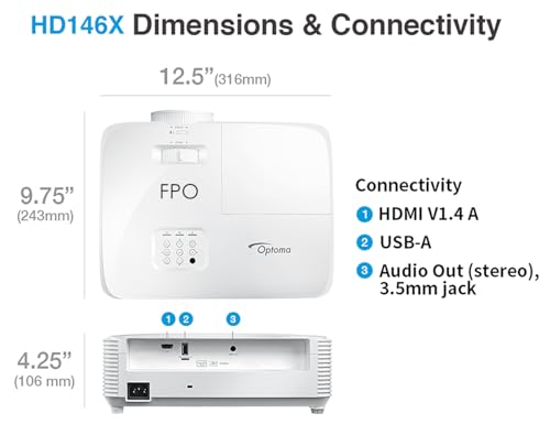 Optoma HD146X High Performance Projector thumb #6