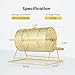 VIVOHOME 11 Inch x 8 Inch Brass Plated Raffle Drum Lottery Spinning Drawing with Wooden Turning Handle Holds 2500 Tickets