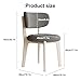 CADEHUB Walnut Dining Chairs, Arm Chairs Set of 2/4, Mid Century Modern Dining Set with Wooden Legs Dinning Chair for Kitchen, Living Room, Fabric Dining Chair (Walnut + Off White, 2pcs)