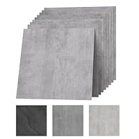 30x30cm PVC Bodenbelag Selbstklebend – Steinoptik Vinylboden Fliesenoptik, Vinyl Laminat Wasserdichter & Langlebiger Bodenfliesen für Wohnzimmer, Küche, Bad, Balkon Grau 50 Fliesen 4.5m²