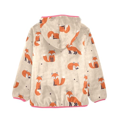 OTVEE Cute Cartoon Fox Animal Kids Hoodie Jacket Fall Spring Full Zip Warm Outwear Coat2