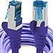 Produktbild 2m - CAT6a - Netzwerkkabel violett - 1 Stück CAT 6 A Patchkabel 10000 Mbit s SFTP PIMF 500 MHz kompatibel zu CAT5 CAT6 CAT7 DSL Internet Switch Router