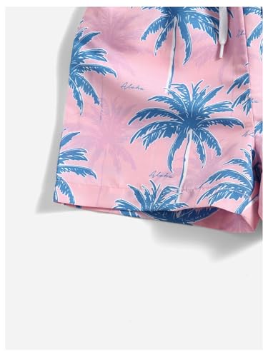 Floerns Boy's Swim Trunks Coconut Print Drawstring Bathing Bottom Beach Swim Shorts3
