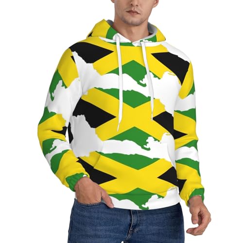 Sweat à capuche homme Jamaïque pull manches longues quotidien