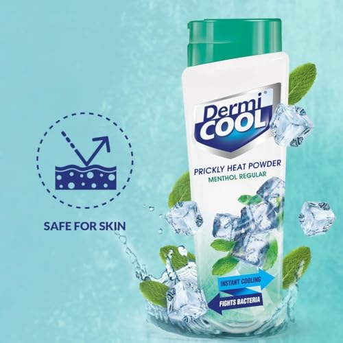 Image of Dermicool Menthol Regular Prickly Heat Powder - 150g (Pack of 2) | Dettol Cool Soap 125g Free | Cooling relief from prickly heat, burning & itching of skin