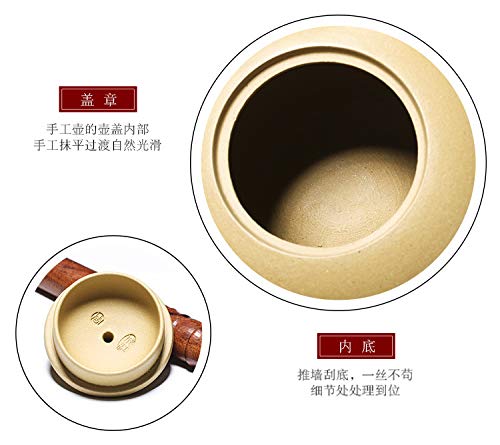 Teiera Yixing Zisha Gialla 153 Ml - Teiera In Vetro Borosilicato Per Tè - Foto 5