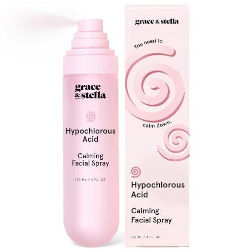 grace & stella Hypochlorous Acid Spray for Face - Acne Spray - Gentle Face Mist to Calm Redness...