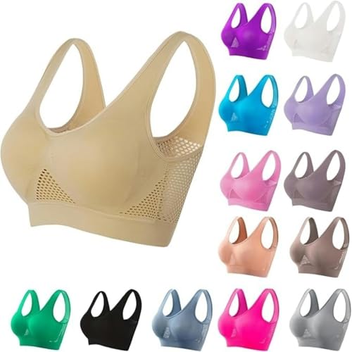 Sports Bras for Women No Underwire Large Bust High Impact Wirefree Bra Push Up Comfortable Breathable Bras