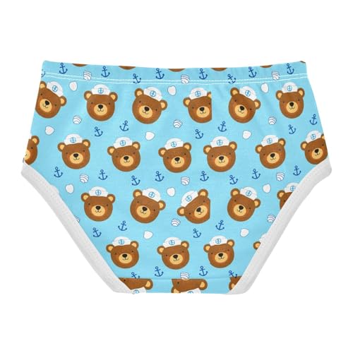 Cute Bear Ocean Blue Toddler Girls's Underwear 2T 23021872