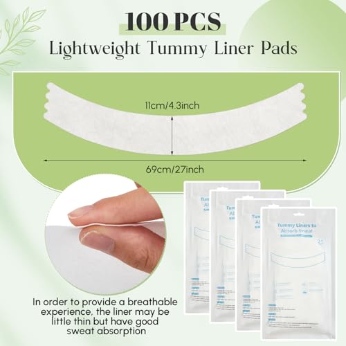 Neer Tummy Liners for Sweat White Thin Cotton Fabric Belly Sweat Liners Plus Size Belly Pads for Skin2