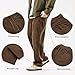 PLEPAN Men's Corduroy Pants Elastic Waist Drawstring Work Pants Fashion Loose Casual Long Jogger Trousers S Dark Brown