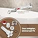 Four in One Tub Adapter, Bathtub Faucet Adapter Slip Fit for Copper, Universal Fits 1/2'' Copper Pipe, 1/2'' IPS and 3/4'' IPS, Tub Spout Diverter Repair Kit with Assembly Tool