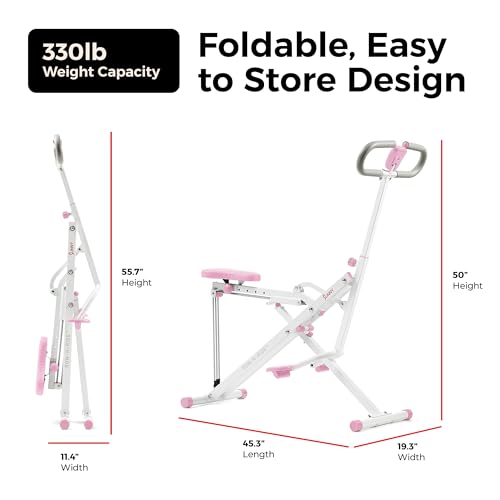 Sunny Health & Fitness Upright Row-N-Ride® Exerciser in Pink – P2100 - image 7