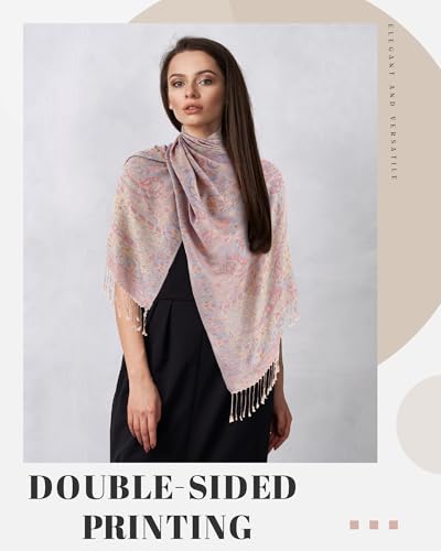 Chuarry 12 Pcs Pashmina Paisley Shawls and Wraps Bulk Soft Silky Reversible Scarf Rave Tassels Scarves Wedding Gift4