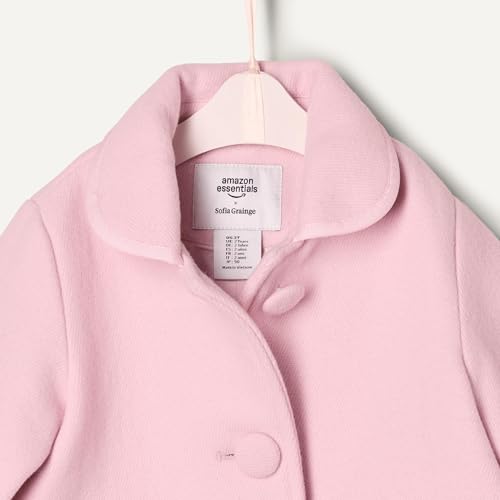 Amazon Essentials x Sofia Grainge Toddler Girls' Wool Blend Coat, Pink, 4T - image 4