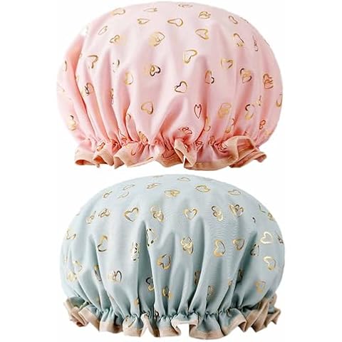 Yiapinn Double Layer Waterproof Shower Caps Cover