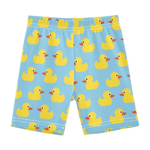 JHKKU Girls Yellow Duck Shorts Cotton Cartwheel Bike Kids Biker Under Dress Dance Short Girl Clothes 10Y