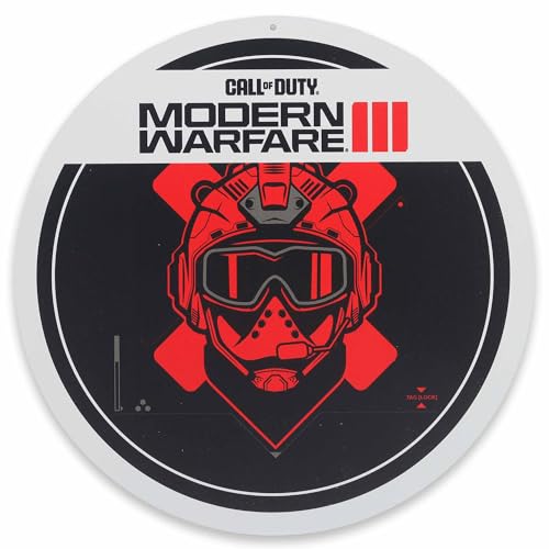 Call of Duty Modern Warfare 3 Ghost Round Metal Sign - Call of Duty Wall Decor for Man Cave or Teen Room