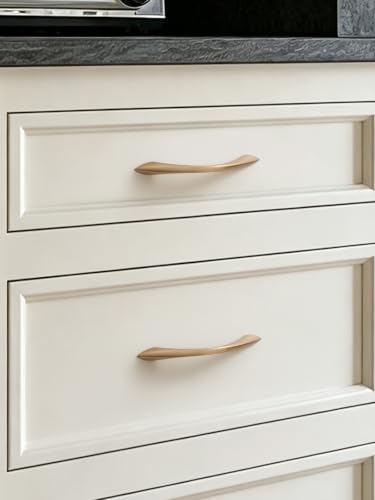 Image of 5 Pack Champagne Bronze Cabinet Pulls 5 Inch Arch Twisted Brass Handles Drawer Kitchen Cupboard Bathroom Dresser Cabinet Hardware Zinc Alloy