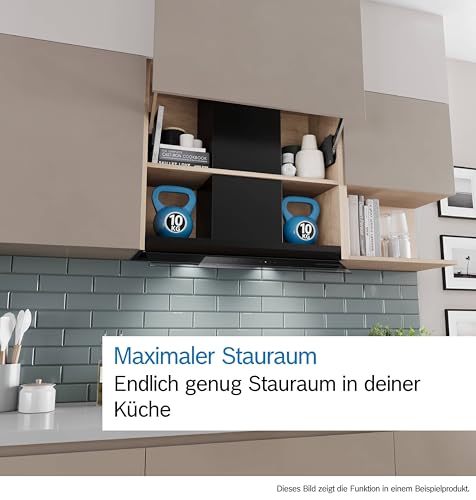 Bosch Serie 6 Integrierte Design Dunstabzugshaube 90 cm, DBB97DP60, Made in Germany, Abluft & Umluft, Leiser & langlebiger Motor, Einfache Installation, Licht mit Farbtemperaturregler, Mattschwarz
