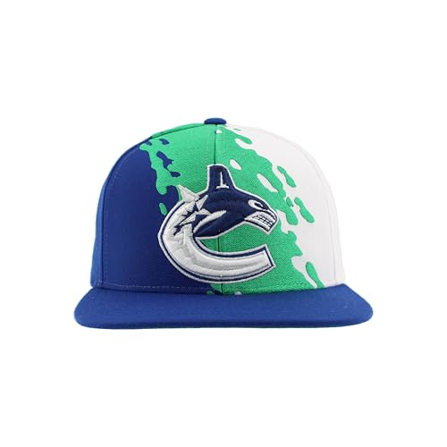 Image of ZHATS NHL Unisex-Adult NHL Officially Licensed Adjustable Snapback Hat Flat Bill Z11 Retro Paintbrush
