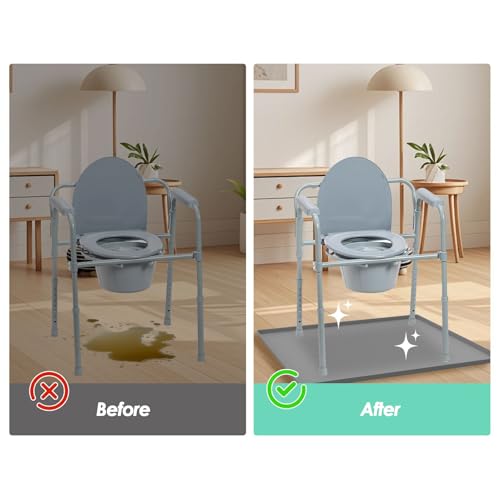 Alfombrilla para silla de inodoro de silicona impermeable con borde 5