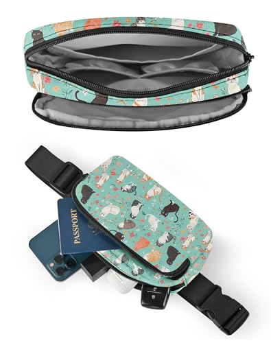 Image of Cats Fanny Pack Lightweight Belt Bag Fashion Waist Pouch | Waterproof, crossbody bags for women, sports, running, traveling, hiking
