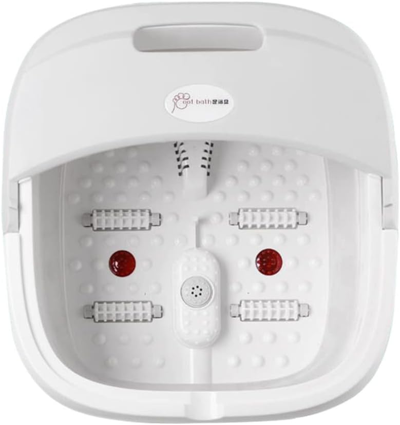 FOMIYES Foot Soaking Bath Basin Foot Spa Bath Portable Folding Foot Soak Bucket Wash Basin Foot Soaking Tub with Lid for Home Feet Fatigue Relief White