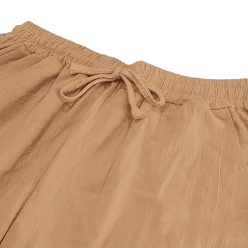 Mens Casual Elastic Waist Drawstring Trousers Linen Jogger Pants Yoga Pants Beach Summer Athletic Pant Track Joggers4