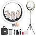 Produktbild NEEWER RP19H 19" Ringlicht mit Stativständer/3 Handyhalterungen/Reinigungstuch Kompatibel mit iPhone, 2.4G Touch Control LED Ringleuchte für Videoaufnahme Studio Streaming Zoom Selfie Makeup